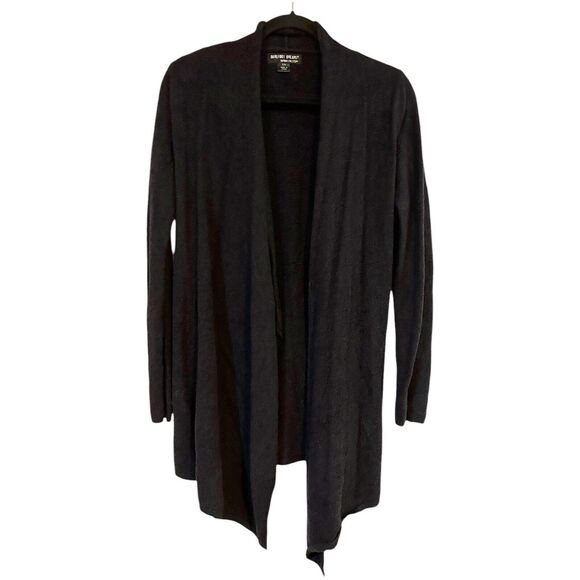 BAREFOOT DREAMS Black CozyChic Lite Island Wrap Cardigan Style 436 Open S/M D26 - Picture 6 of 7